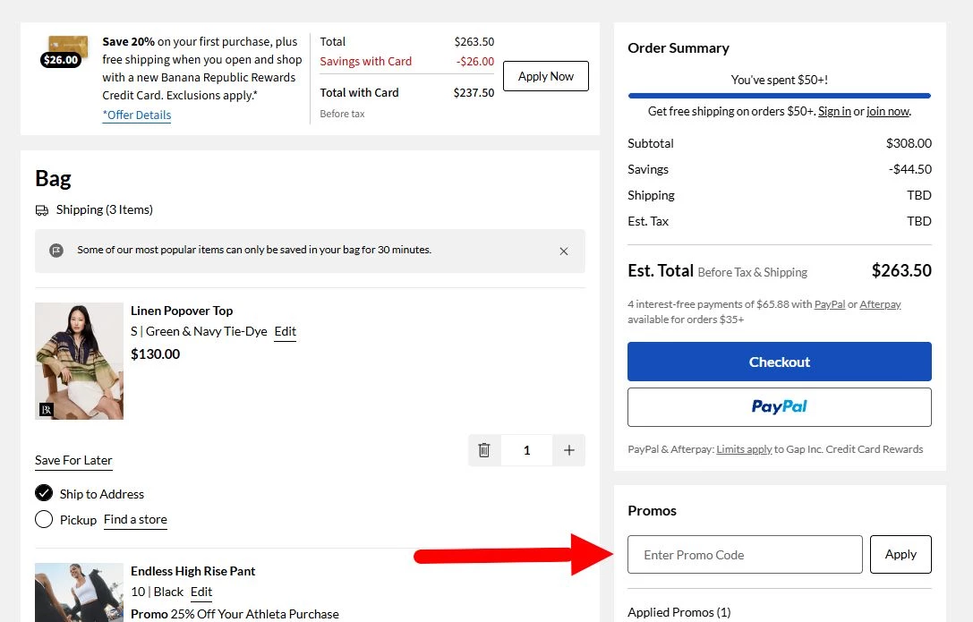 “Banana Republic Promo Codes”